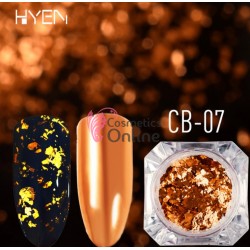 Decor pentru unghii NADP032DD Fulgi de gheata, paiete Amelie pentru unghii Cod CBP07 Bronze Platinum Effect + 1 aplicator